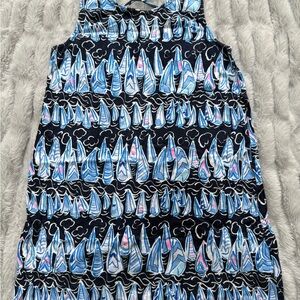 Lilly Pulitzer Blue and Gray Patterned Dress